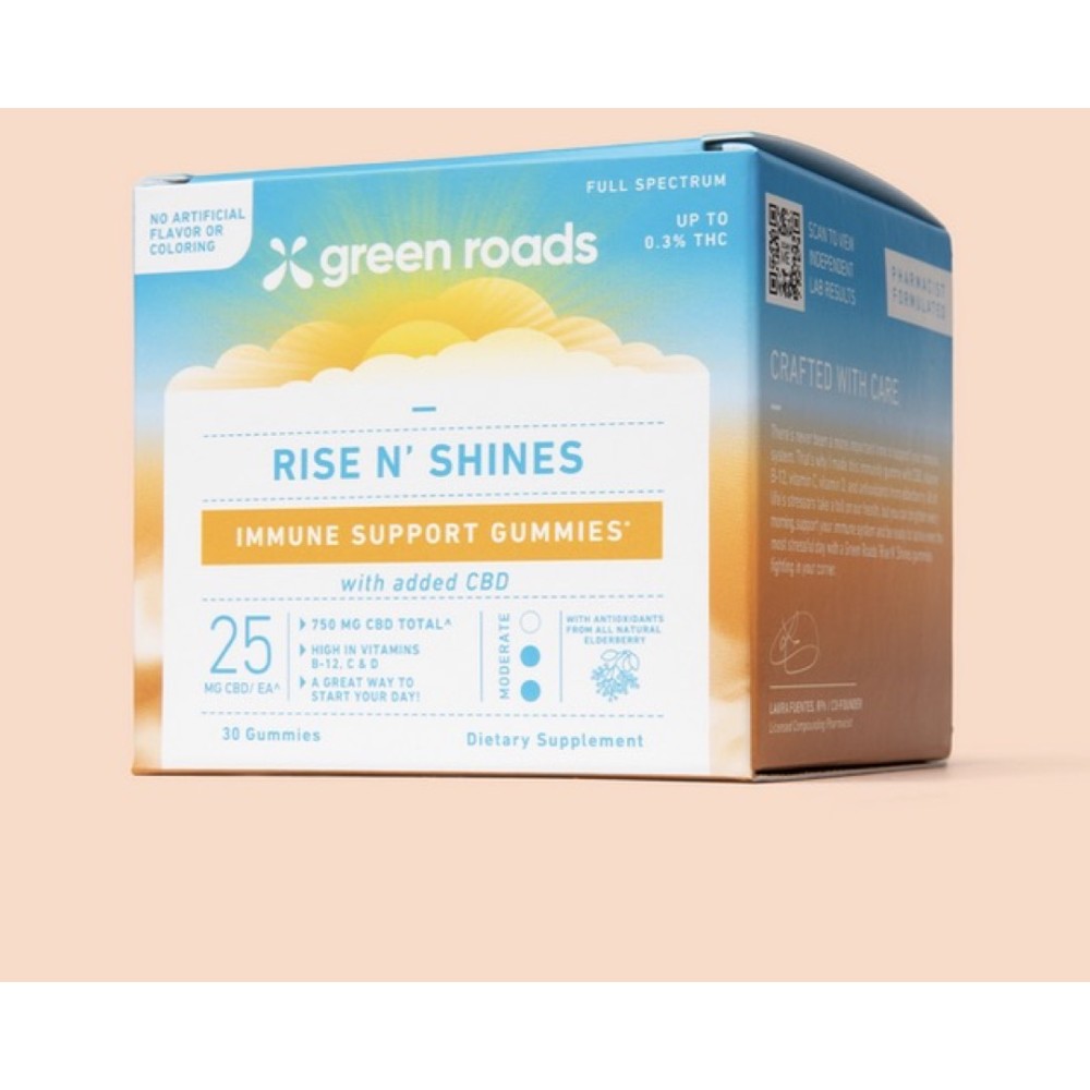 Green Roads Rise N' Shine 750MG Immune Support Gummies 6PK