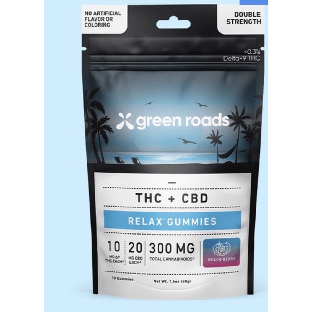 Green Roads 300MG THC Relax Gummies 6PK