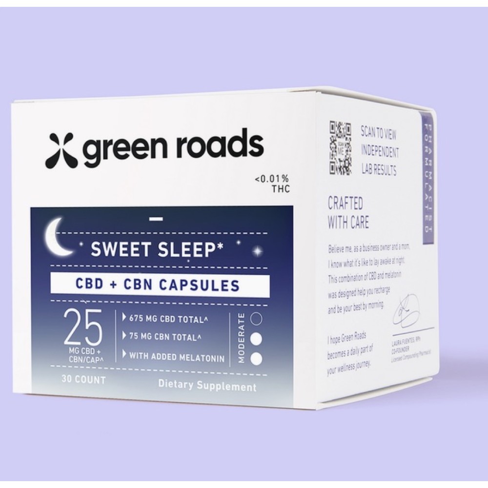 Green Roads Sweet Sleep Caps 750/25MG 30CT-4PK