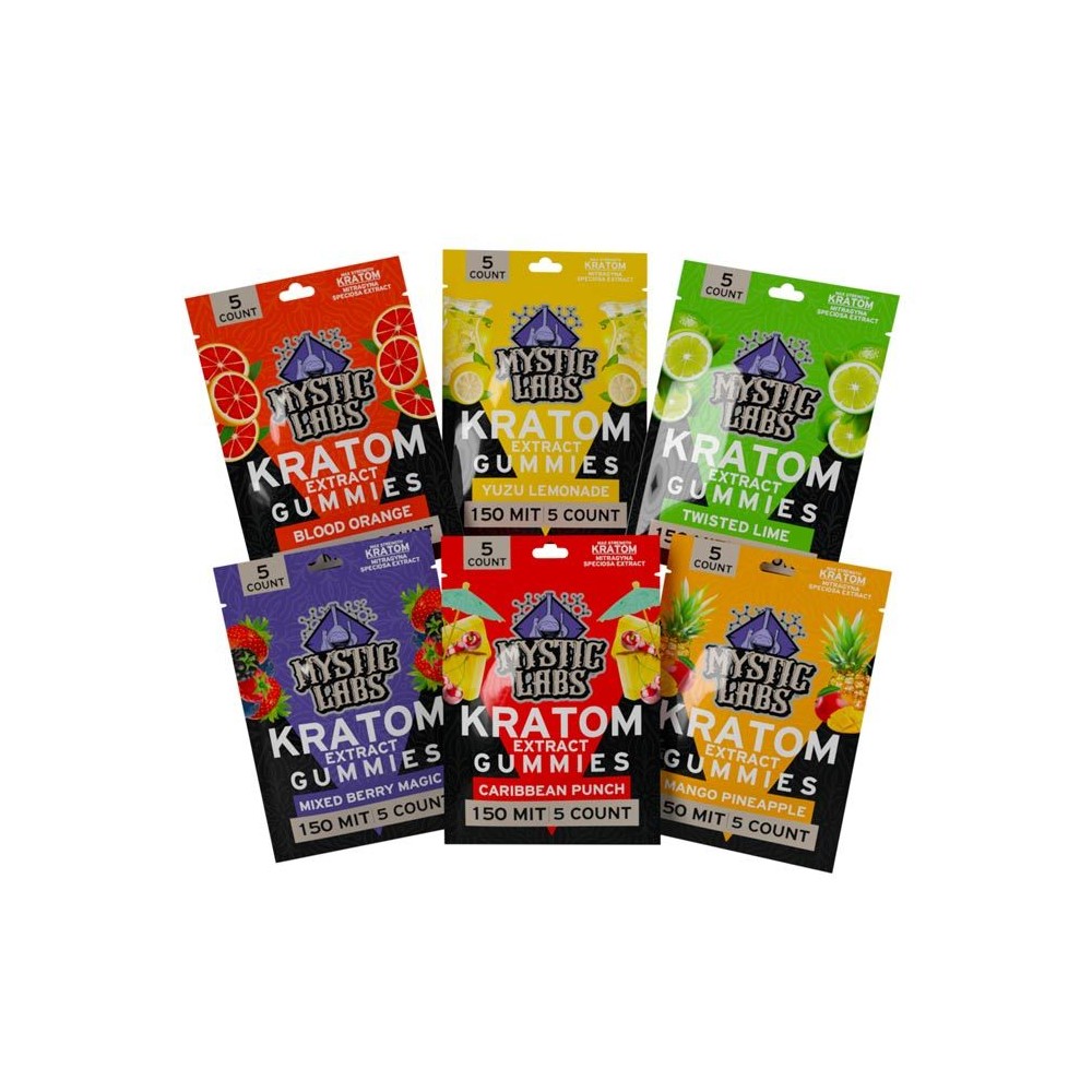 Mystic Labs Kratom MIT Gummies 150mg 6pk 5ct